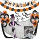  38x HALLOWEEN-DEKORATIONEN, PARTY-DEKORATIONEN, HALLOWEEN-Fledermaus-Set