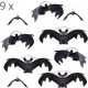  HALLOWEEN Fledermäuse Fledermaus-Set Dekoration 3 groß, 3 mittel, 3 klein
