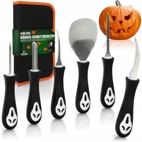  ZUBEHÖR FÜR KÜRBISSCHNITZEREI 6-TEILIGES HALLOWEEN-SET