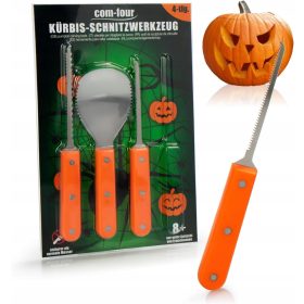  ZUBEHÖR FÜR KÜRBISSCHNITZEREI 4-TEILIGES HALLOWEEN-SET
