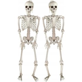    2 x hängende Skelette, 35 cm, Skelett-Set, Ornament, Halloween-Dekoration