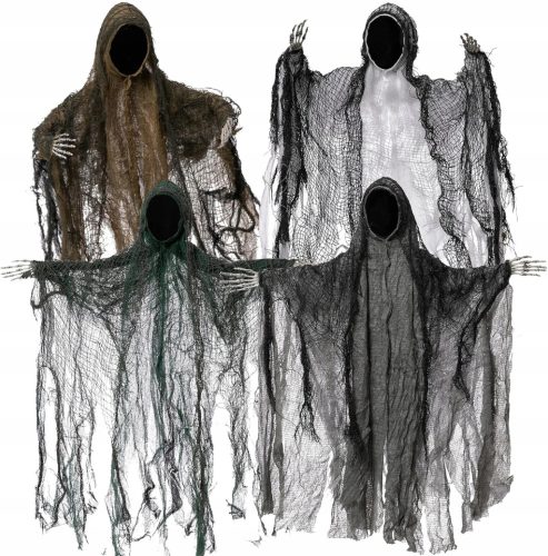  4x HALLOWEEN GHOSTS GEISTER SET 48cm DEKORATIONEN HALLOWEEN DEKORATIONEN