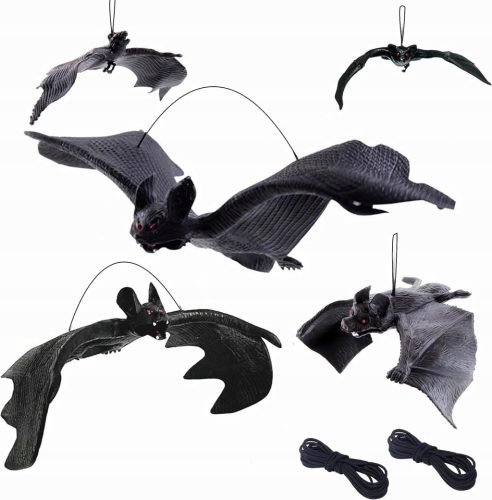  10x Fledermäuse DEKORATIONEN HALLOWEEN ZUBEHÖR Fledermäuse Set 5 GRÖSSEN