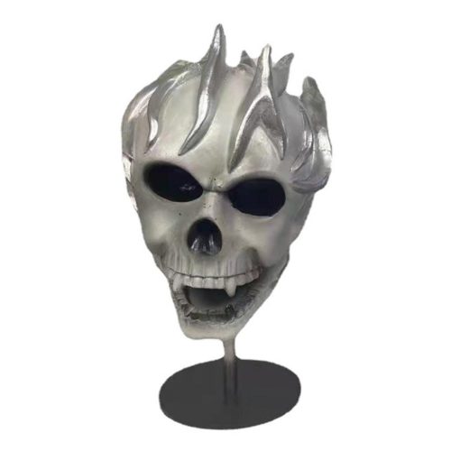  .Gruseliges Dämonenschädel-Skulptur-TV-Regal