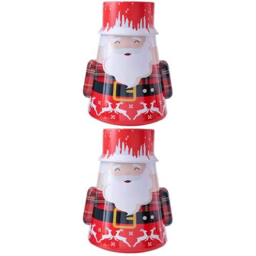  Weihnachtsgeschenk Bonbonglas aus Blech, 2 Stk