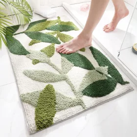    Badezimmerteppich 45 x 65 cm, rutschfest, wasserabsorbierend, weich m
