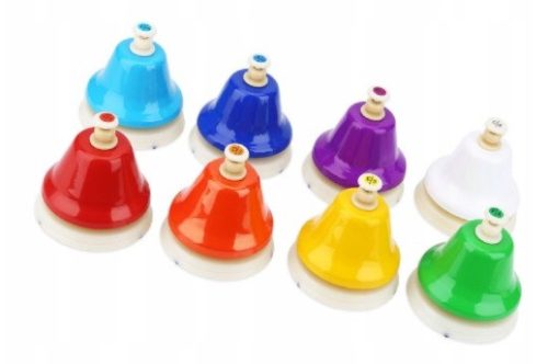  MONTESSORI DIATONISCH GEDRUCKTE GLOCKEN – Bunt – MHB-08 BUM C – 8 Stück