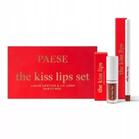    PAESE The Kiss Lips Set Set aus Lipliner und flüssigem Lippenstift 04 Rusty Red