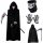  5 teile/satz Halloween Sensenmann Umhang Set, Schwarz Reaphook Todesumhang Kostüm
