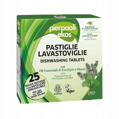  Ökologische Ekos Geschirrspültabs, 25 Stk. ZERTIFIZIERT, für Veganer, ECO
