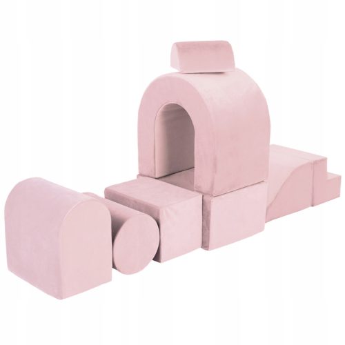  Schaumstoff-Spielplatz für Kinder, Teddybär, rosa, trockener Hindernisparcours für Kinder