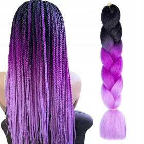    SYNTHETISCHES KÜNSTLICHES HAAR FÜR ZÖPFE DREADS EXTENSIONS OMBRE LILA C13