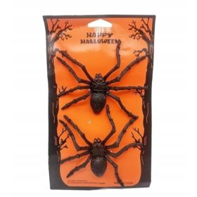    Halloween-Dekoration Spinne groß aus Gummi 10x12cm Packung mit 20 Stück