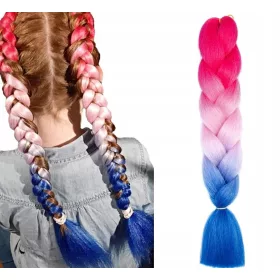    SYNTHETISCHES HAAR FÜR BRÜCKEN-DREADS, BUNTE OMBRE-VERLÄNGERUNGEN C23