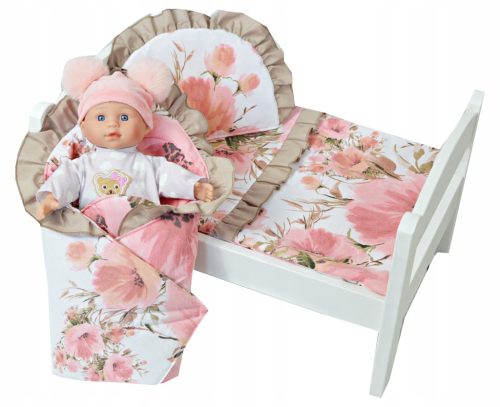  BECIK PUPPENKAMPF, BAUMWOLLE, KISSEN, DECKE, SET FÜR KINDERWAGEN, KINDERBETT