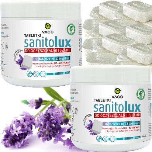  Vaco Sanitolux Tabletten für Kläranlagen und Faulgruben 320 g (16 Stück)