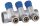  X-HOME PEX-VERTEILER 1" x 16 mm 3 KREISE TWW-ABTEILE FÜR KALTWASSER-MONO