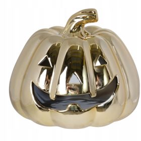  KÜRBIS-KERAMIK-KERZENSTÄNDER AUS GOLD