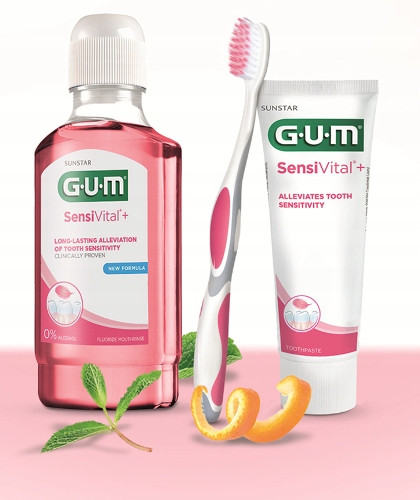  GUM Pro Sensitive rosa Zahnbürste