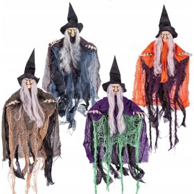  HALLOWEEN HEXE HEXE SCARY GROSSES 50CM HÄNGEDEKO-SET x4