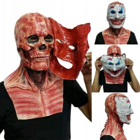  Halloween-Horror-Maske zum Abreißen des Clown-Schädels