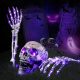  REALISTISCHE HALLOWEEN-DEKO MIT SCHÄDEL UND HANDKNOCHEN MIT LED