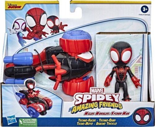  MARVEL AVENGERS SPIDEY FAHRZEUG + MILES MORALES 10 cm