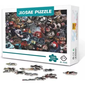  Puzzle 1000 Teile – Halloween-Horrorfiguren