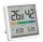  Sensor-Thermometer und Hygrometer mit Uhr, weiß