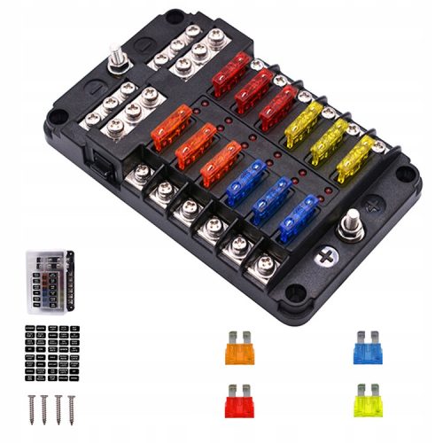  Steckdosen-Sicherungsgehäuse mit LED 12V