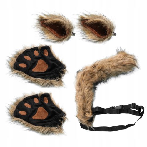  1 Set Katzenschwanz-Katzenpfoten-Katzenohrspangen