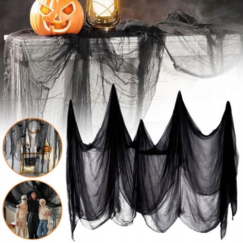  Gruselige schwarze Halloween-Dekoration, gruseliger Schal, Hausdekoration