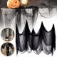  Gruselige schwarze Halloween-Dekoration, gruseliger Schal, Hausdekoration