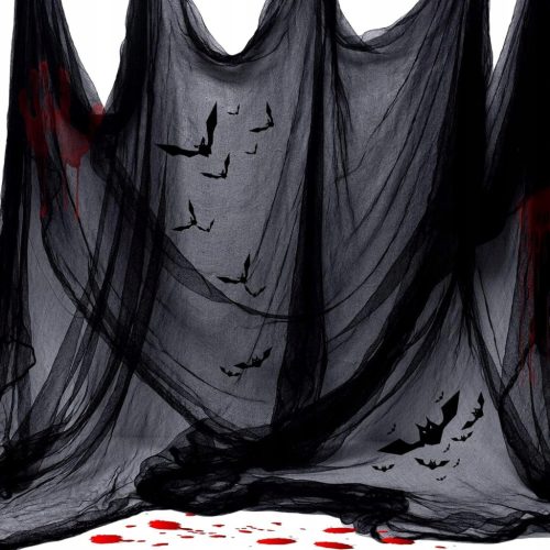  HALLOWEEN DEKORATION SPINNENNETZ SCHWARZES NETZ ORNAMENT GARTENDEKORATION 5 M