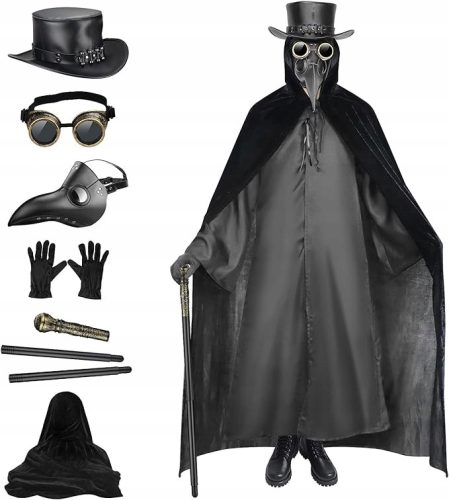  Pest-Arzt-Kostüm-Maske mit Schnabel, Arzt-Maske, mittelalterlich