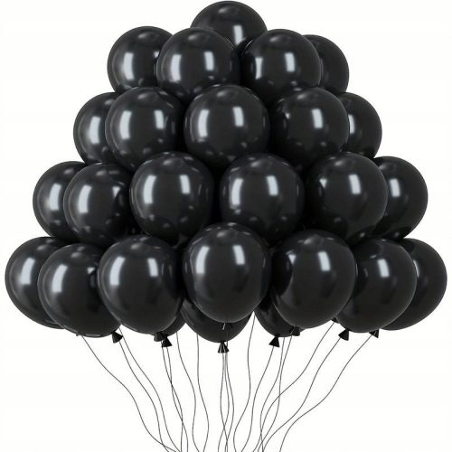  Halloween schwarze Luftballons -50 Stk