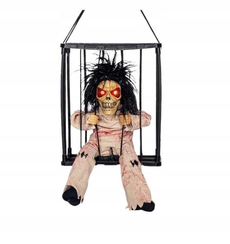  Halloween-Deko-Skelett im LED-Käfig Modell 1