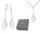  Damen-Silberschmuckset Halskette und Ohrringe Silber 925