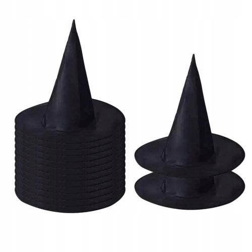  -14x Halloween-Hexenhüte mit spitzem Oberteil