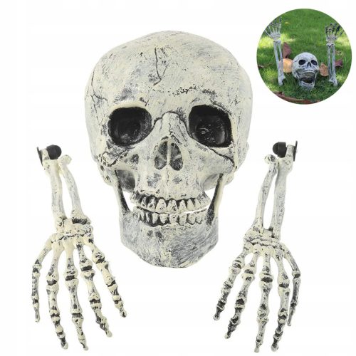  Totenkopf-Skelett, gruselige Halloween-Gartendekoration