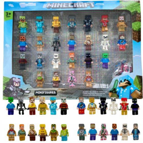  Minecraft Blocks MINI FIGUREN 24 STÜCK + ZUBEHÖR GROSSE PERSONENSET FÜR KINDER