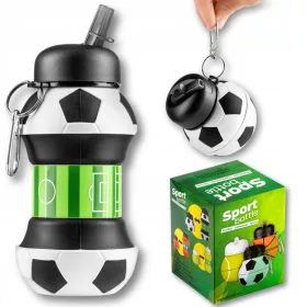    FALTBARE FUSSBALLFLASCHE – ein Geschenk für einen jungen Fußballspieler zum 4.–18. Geburtstag