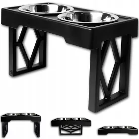  Set aus zwei schwarzen Metallschüsseln, 1,8 l