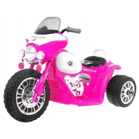    Batterie-Chopper Motorrad Pink + 3 Räder + Sound + LED-Lichter