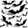  3D-Fledermaus-Aufkleber, Halloween-Dekoration, Party-Dekoration, 56 Stück