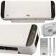  Luftschleier, KERAMIK-Heizung, 2000 W, Fernbedienung, Heizlüfter, LCD