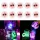  Ständer-LED-Aufkleber für Flasche, Glas, Becher, 10er-Set, Rot