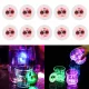  Ständer-LED-Aufkleber für Flasche, Glas, Becher, 10er-Set, Rot