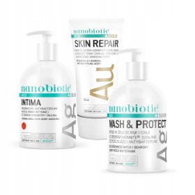   Hautpflegeset für Frauen - Nanobiotic Med Gold und Silver Produkte