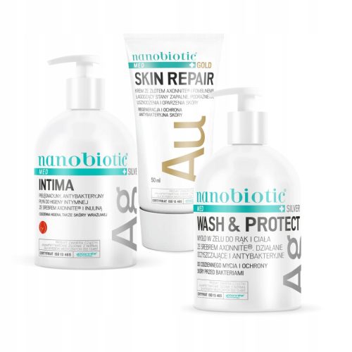 Hautpflegeset für Frauen - Nanobiotic Med Gold und Silver Produkte